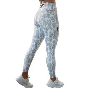 Love Fitness Pineapplee Legging Full Length White Size Small